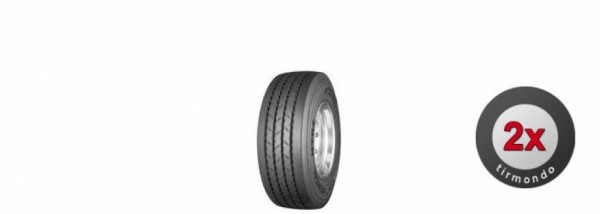 2x 385/65R22.5 (15R22.5) CONTINENTAL HTR2 164