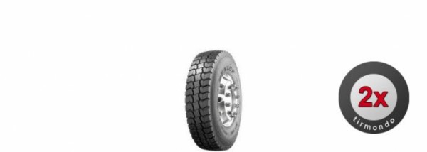 2x 315/80R22.5 DUNLOP SP482 156